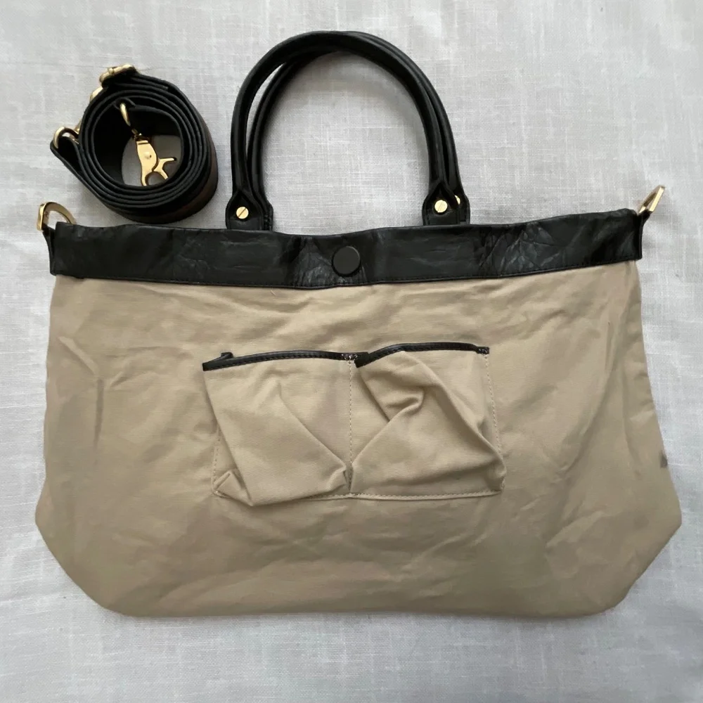 Tory Burch Black “Dena Distressed Leather Handbag - Picture 14 of 16
